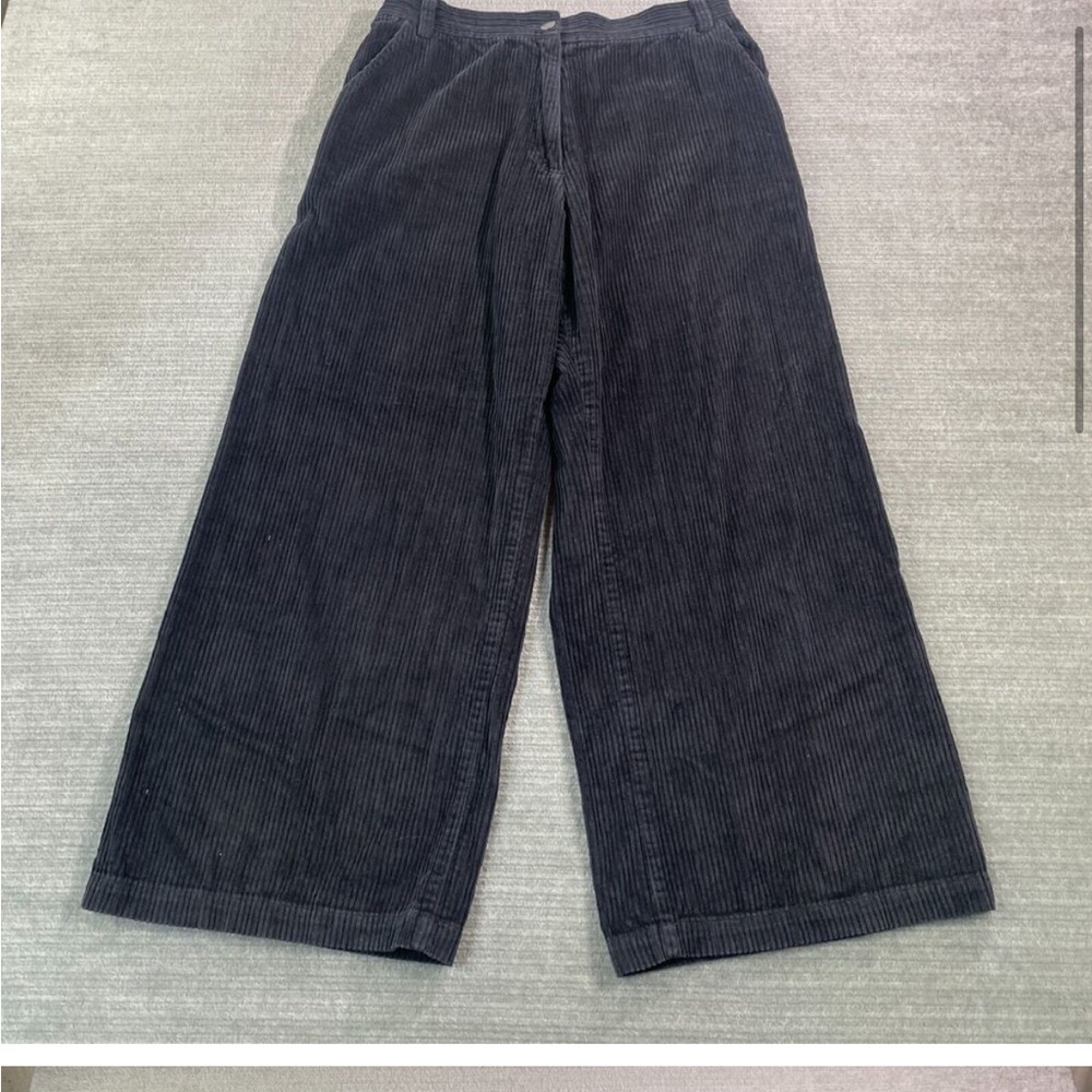 Rachel Comey Pants Women 10 Black Corduroy High Waist Flare Loose Classic